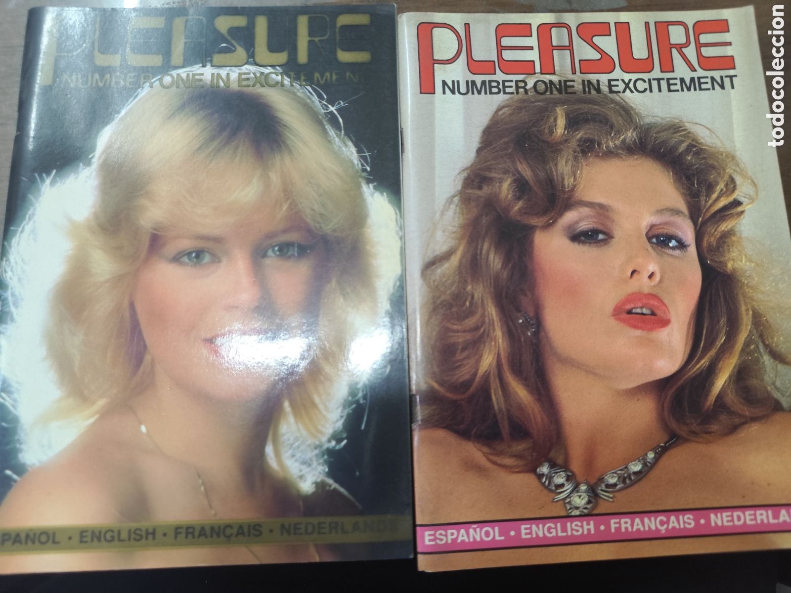 Revistas: Lote 2 ejemplares revista Erotica Porno Pleasure Number one in excitement n.88 y 89. Incluye p&oacute;ster