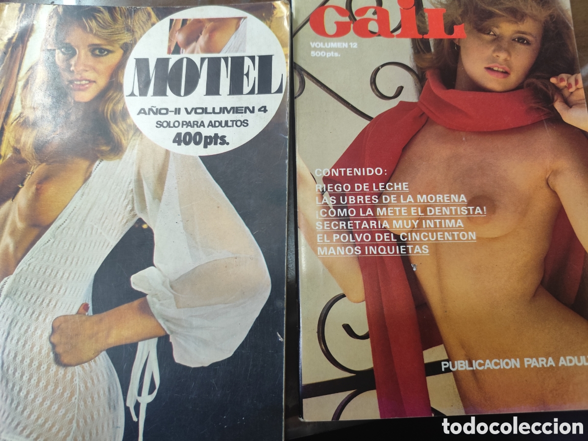 Revistas: Lote 2 ejemplares revista Erotica Porno Motel n.4 y Gail n.12