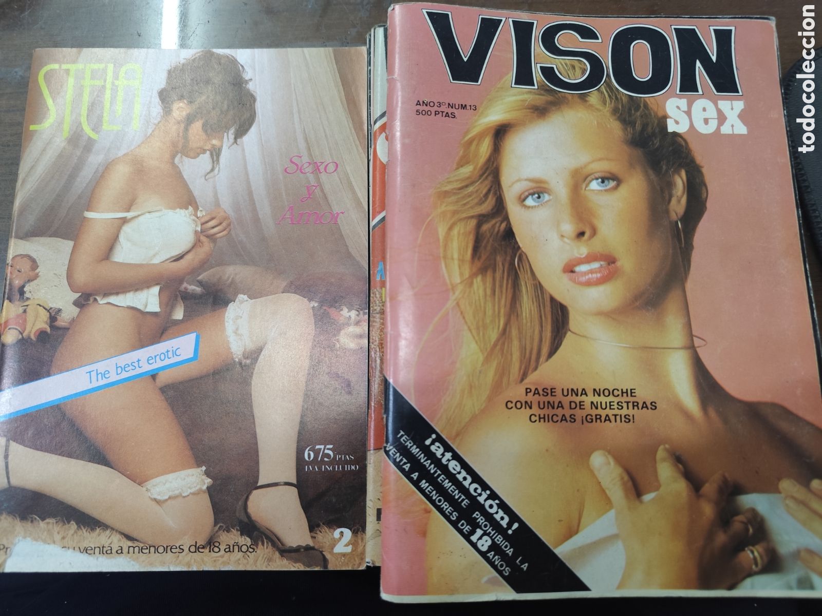 Revistas: Lote 8 ejemplares revista Erotica Porno espa&ntilde;olas a&ntilde;os 70 -80. Ver fotos