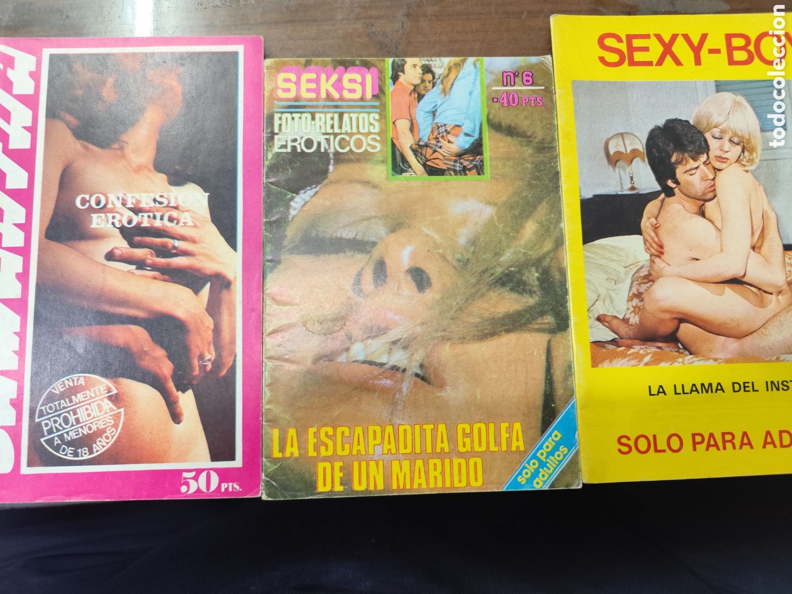 Revistas: Lote 3 ejemplares revista Erotica Porno espa&ntilde;olas A&ntilde;os 70. Ver fotos