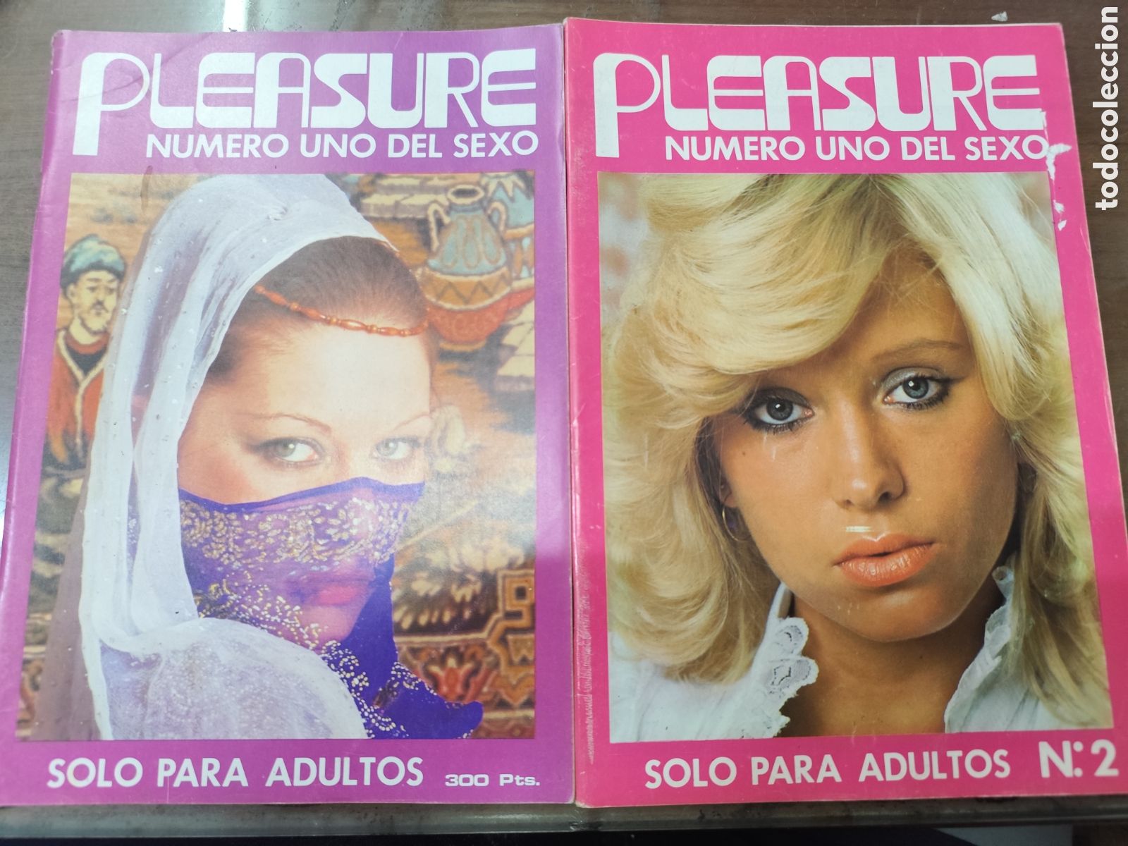 Revistas: Lote 10 ejemplares revista Erotica Porno Pleasure. N&uacute;mero uno del sexo. N.1,2,3,4,5,6,7,8,9 y 10.
