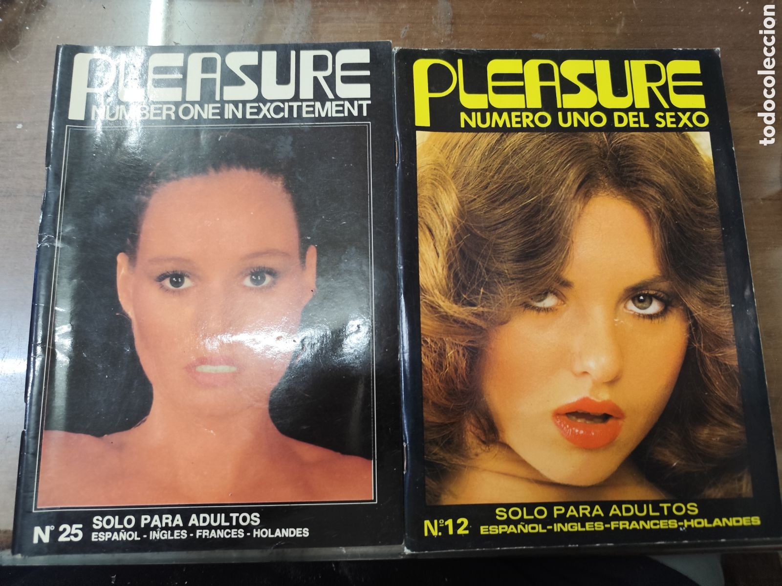 Revistas: Lote 2 ejemplares Revista Erotica Porno Pleasure n.12 y n.25.