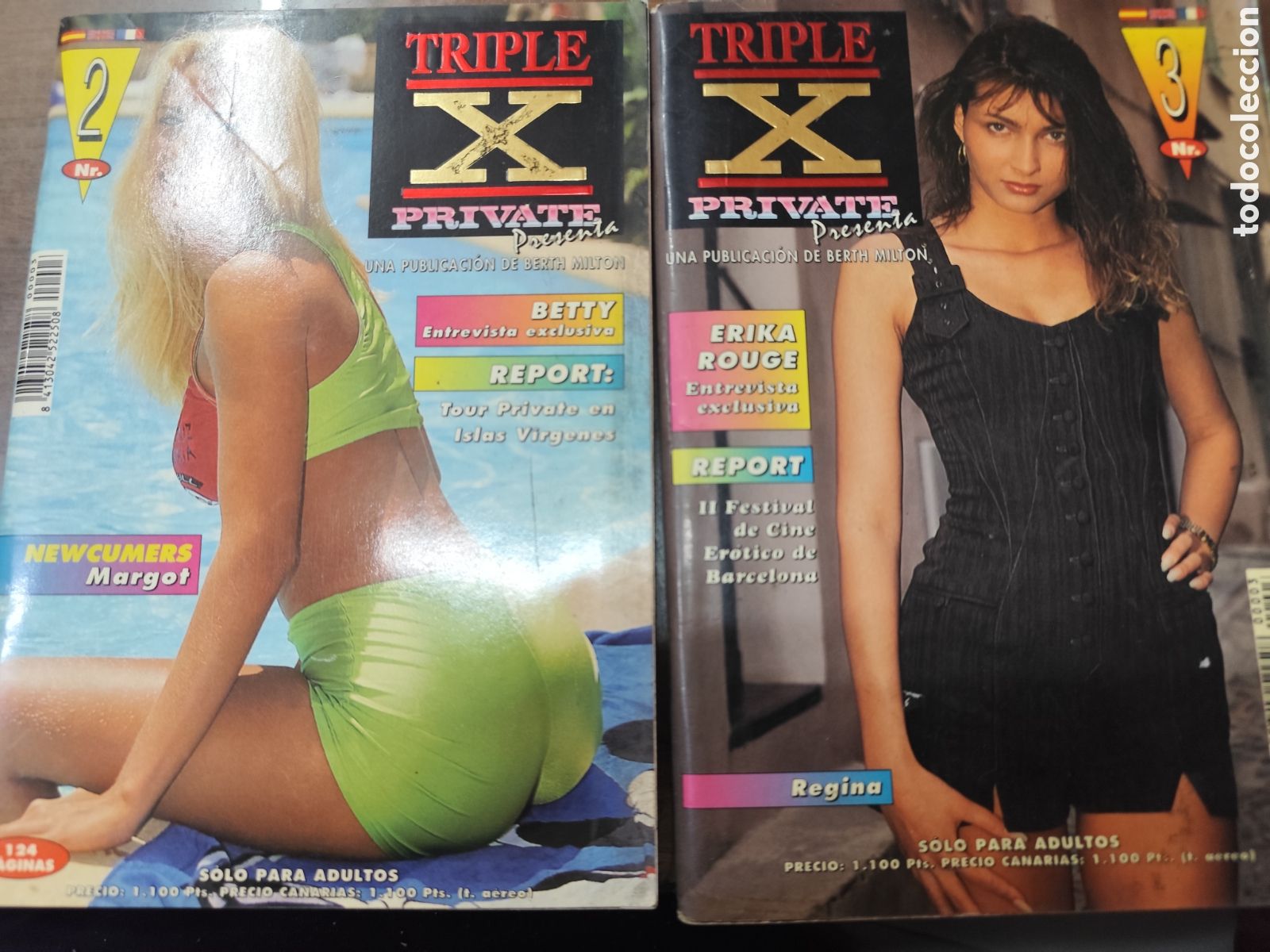 Revistas: Lote 3 ejemplares revista Erotica Porno Triple X n.2,3, y 7