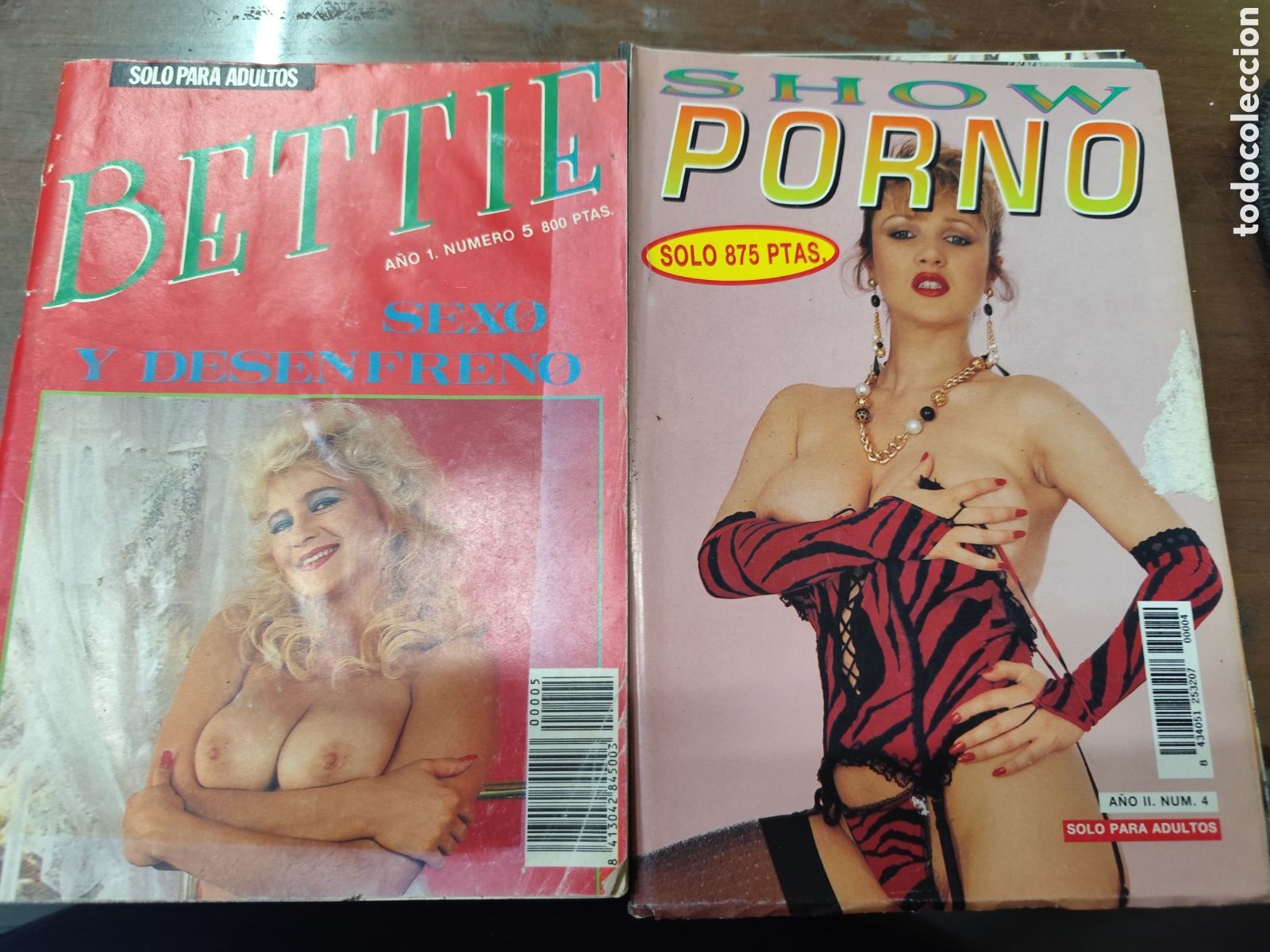 Revistas: Lote 2 ejemplares Revista Erotica Porno Bettie n.5 y Show Porno n.4