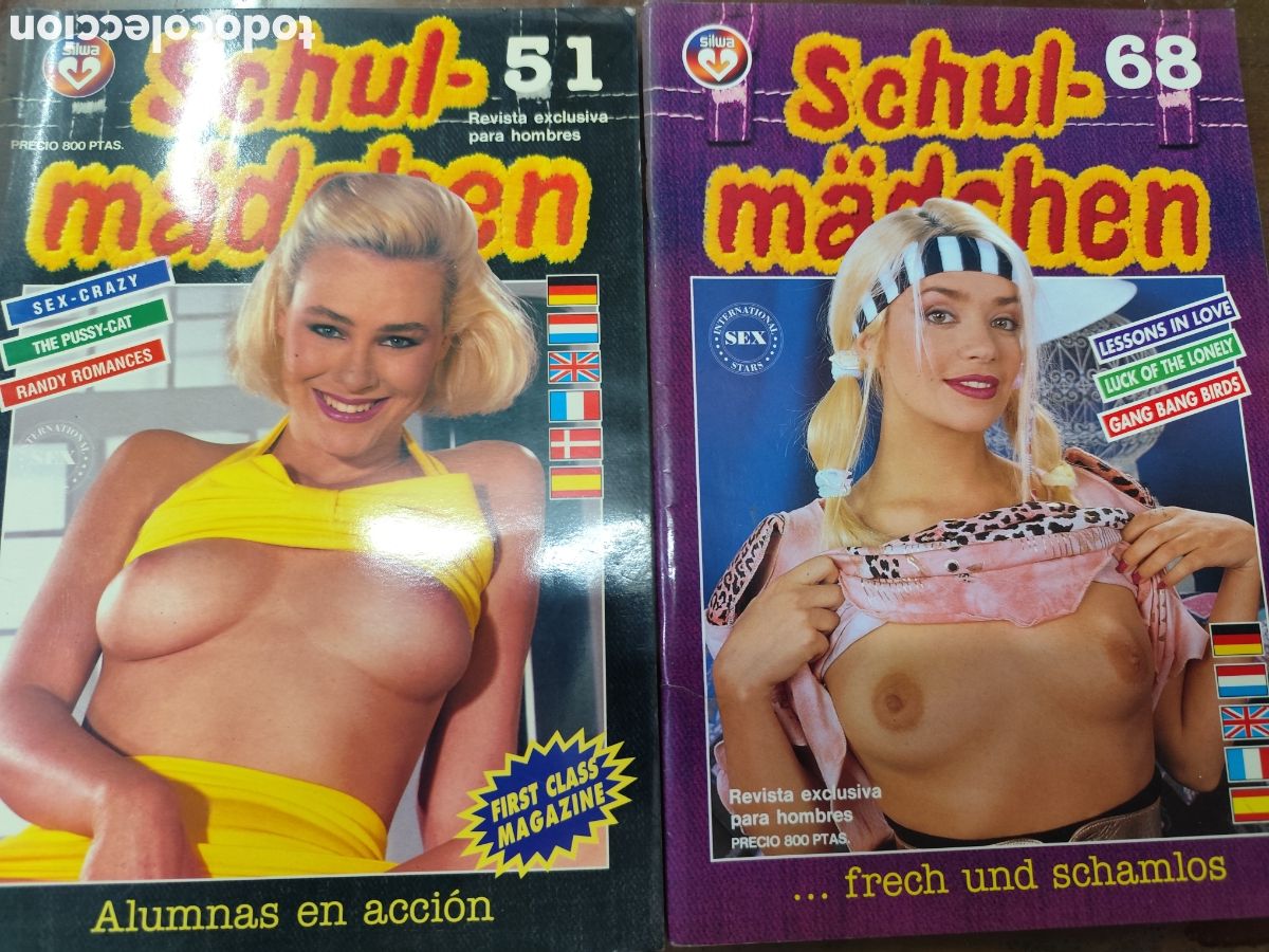 Revistas: Lote 2 ejemplares Revista Erotica Porno Schul Madchen n. 51 y 68. Lolitas