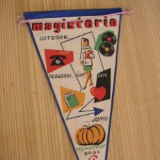 Banderines de colección: BANDERÍN-MAGISTERIO- PROMOCIÓN- 63/64- ALICANTE- 25 CM.