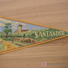 Banderines de colección: BANDERÍN-SANTANDER, JARDINES DE PIQUIO-26 CM.-SIN FECHA-( POSIBLE. DE LOS AÑOS 60)