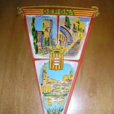 Banderines de colección: 2 BANDERINES DE GERONA ANTIGUOS (RIPOLL,...)