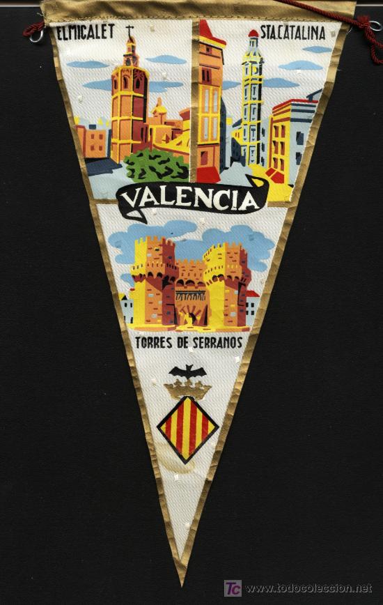 Galhardetes de cole&ccedil;&atilde;o: BANDERIN DE VALENCIA. A&Ntilde;OS 60