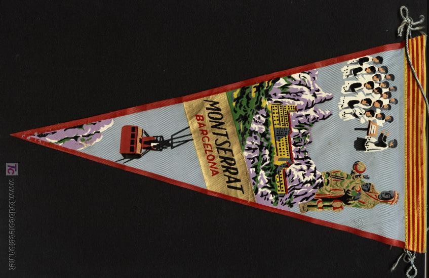 Sammlung von Wimpeln: BANDERIN DE MONTSERRAT - A&Ntilde;OS 60