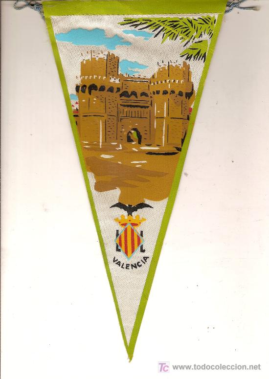 Banderines de colecci&oacute;n: Banderin Valencia. tela