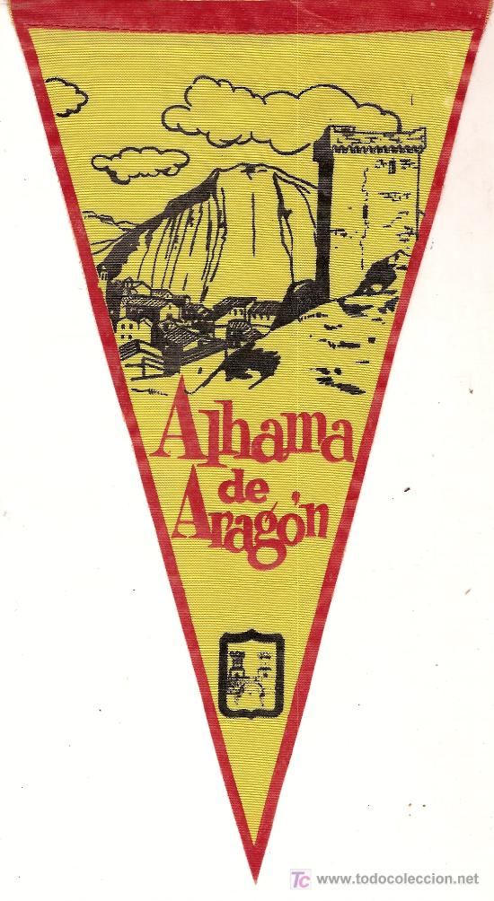 Banderines de colecci&oacute;n: Banderin Alhama de Aragon. 25 x 13 cm.