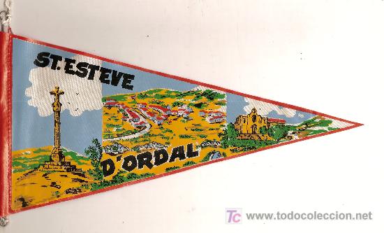 Banderines de colecci&oacute;n: Banderin St. Esteve d' Ordal. 28 x 13 cm.