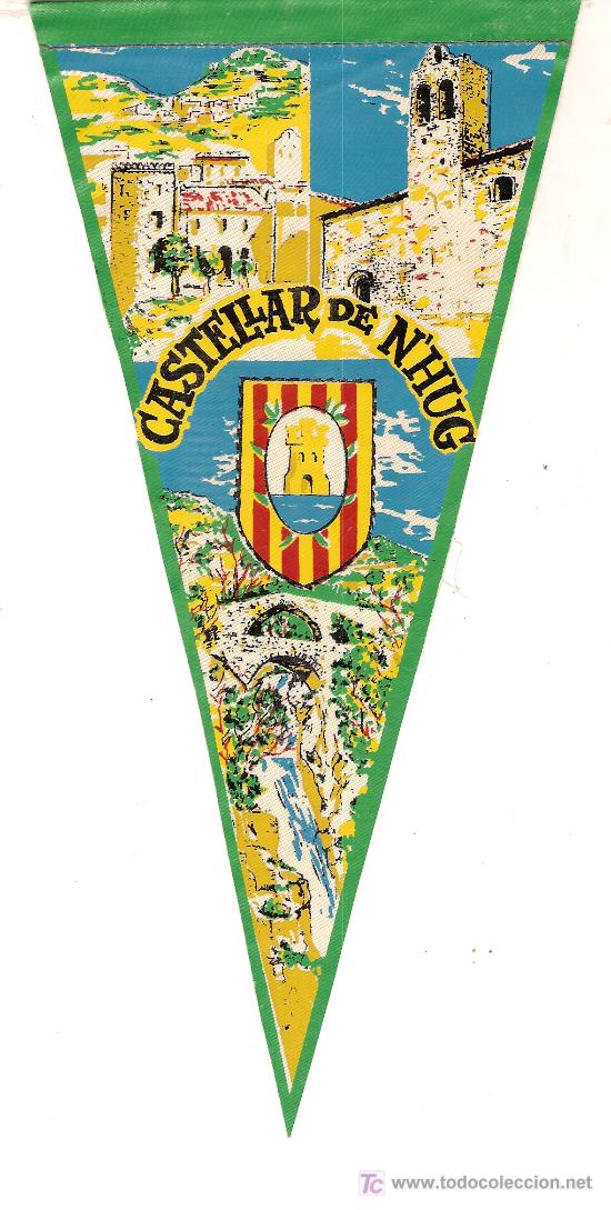 Banderines de colecci&oacute;n: Banderin Castellar de N' Hug. 28 x 13 cm.