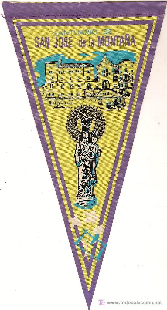 Banderines de colecci&oacute;n: Banderin Santuario de San Jose de la Monta&ntilde;a. 25 x 13 cm.