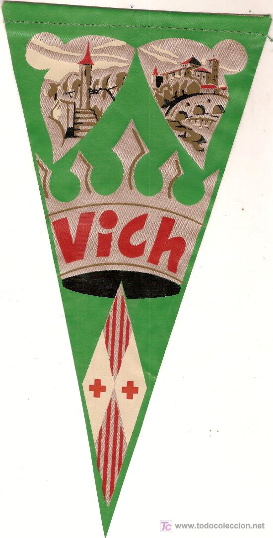 Banderines de colecci&oacute;n: Banderin Vich [ Vic ]. 25 x 13 cm