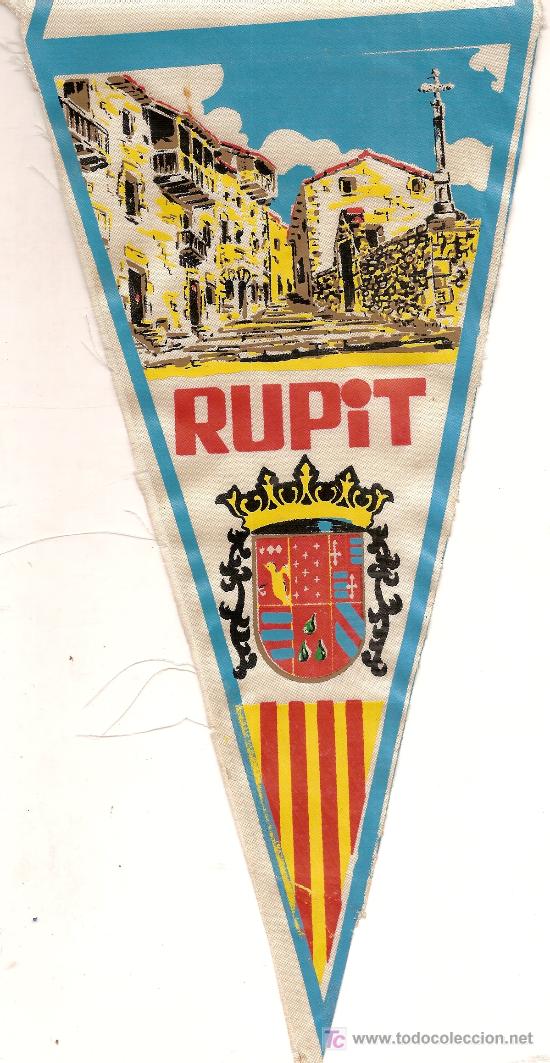 Banderines de colecci&oacute;n: Banderin Rupit. 28 x 13 cm.