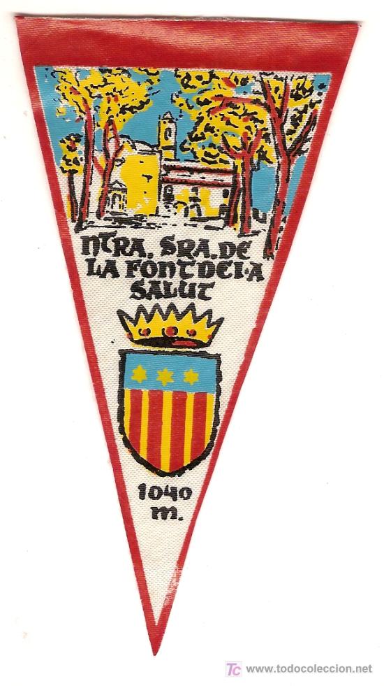 Banderines de colecci&oacute;n: Mini Banderin Ntra. Sra. de la  Font de la salut. 13 x 6 cm