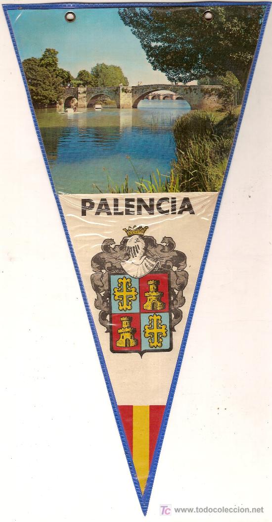 Banderines de colecci&oacute;n: Banderin plastificado Palencia. 28 x 13 cm