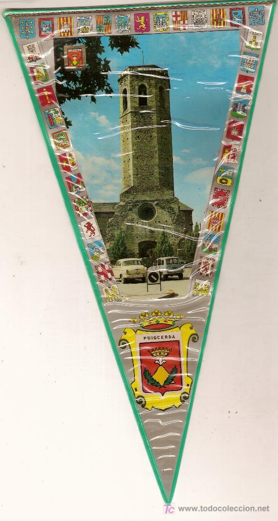 Banderines de colecci&oacute;n: Banderin plastificado Puigcerda. 28 x 13 cm