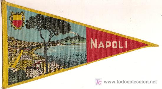 Banderines de colecci&oacute;n: banderin Napoli. 28 x 13 cm.
