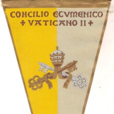 Banderines de colección: BANDERIN CONCILIO ECUMENICO VATICANO II. 1962. 28 X 13 CM