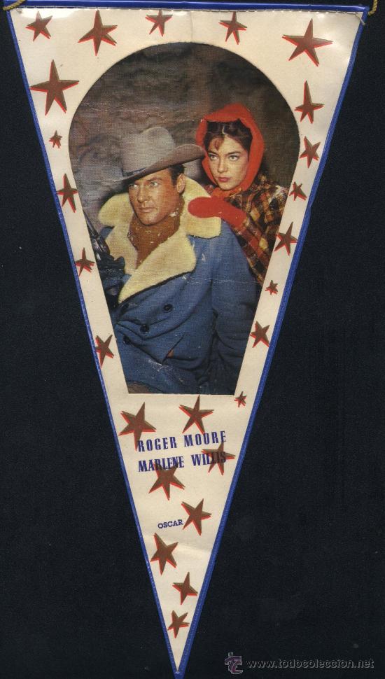 Banderines de colecci&oacute;n: Bander&iacute;n Roger Moore (El Santo) y Marlene Willis - Foto 1