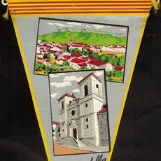 Banderines de colección: CORNUDELLA (TARRAGONA) ESPAÑA, BANDERIN DE SEDA, MEDIDAS 27 X 14CM, ORIGINAL DE LOS AÑOS 60, BUENA C