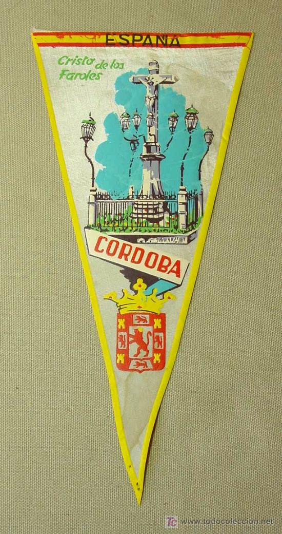 Banderines de colecci&oacute;n: BANDERIN, TELA PINTADA, CRISTO DE LOS FAROLES, ESPA&Ntilde;A, CORDOBA,  MEDIDAS: 27X14CM.