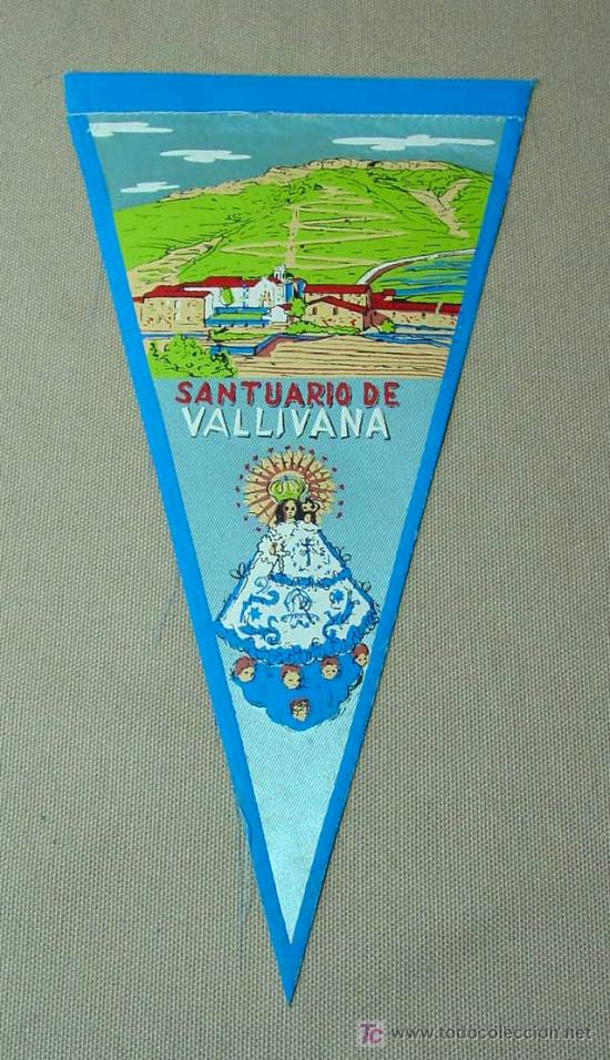 Banderines de colecci&oacute;n: BANDERIN, SANTUARIO DE VALLIVANA, CASTELLON, TELA, MEDIDAS: 27X14 CM