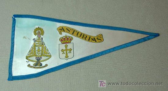 Banderines de colecci&oacute;n: BANDERIN, ASTURIAS, TELA, PINTADO A MANO, ESPA&Ntilde;A, MEDIDAS: 28X12.5 CM.