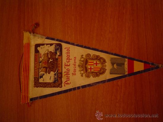Galhardetes de cole&ccedil;&atilde;o: BANDERIN  PUEBLO ESPA&Ntilde;OL BARCELONA
