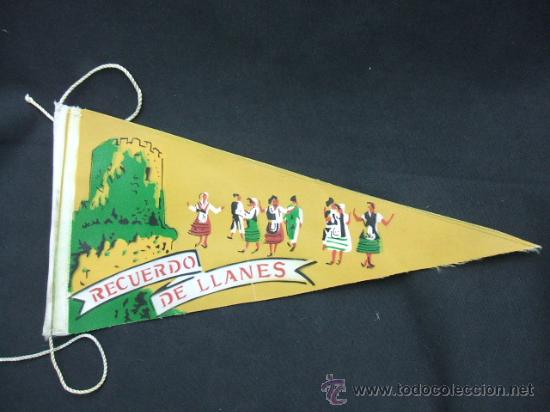 Galhardetes de cole&ccedil;&atilde;o: BANDERIN DE TELA - RECUERDO DE LLANES  -