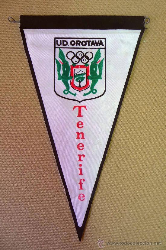 Bandierine di collezione: BANDERIN, FUTBOL, U. D. OROTAVA, TENERIFE, MEDIDAS: 26X15 CM