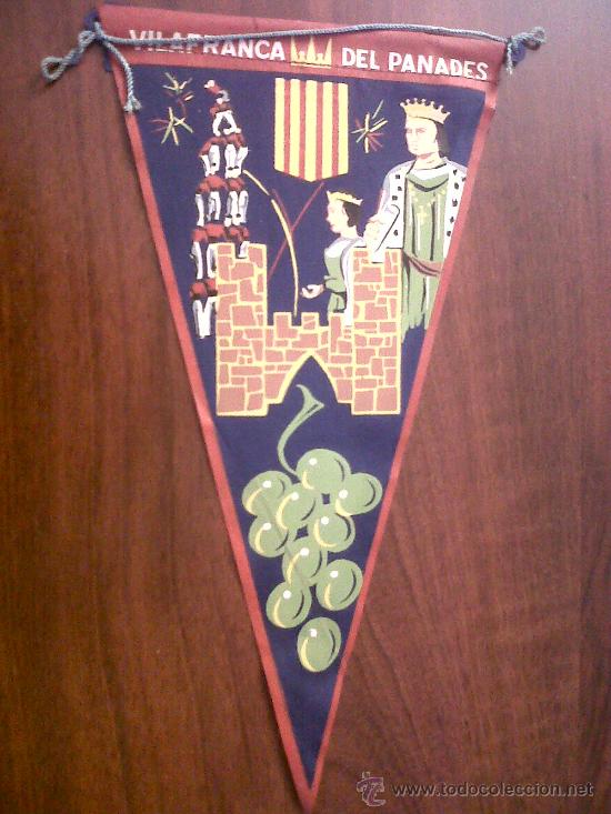Fanions de collection: BANDERIN ANTIGUO VILAFRANCA DEL PANADES 28CMTS