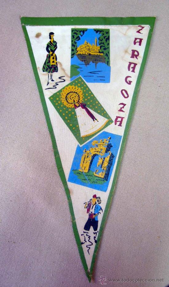 Banderines de colecci&oacute;n: BANDERIN, ZARAGOZA, MEDIDAS: 27 X 14.5 CM