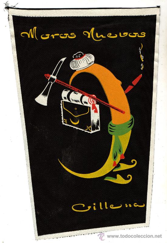 Banderines de colecci&oacute;n: BANDERIN DE FIESTAS DE MOROS Y CRISTIANOS MOROS NUEVOS VILLENA ALICANTE FESTEJO TIPICO