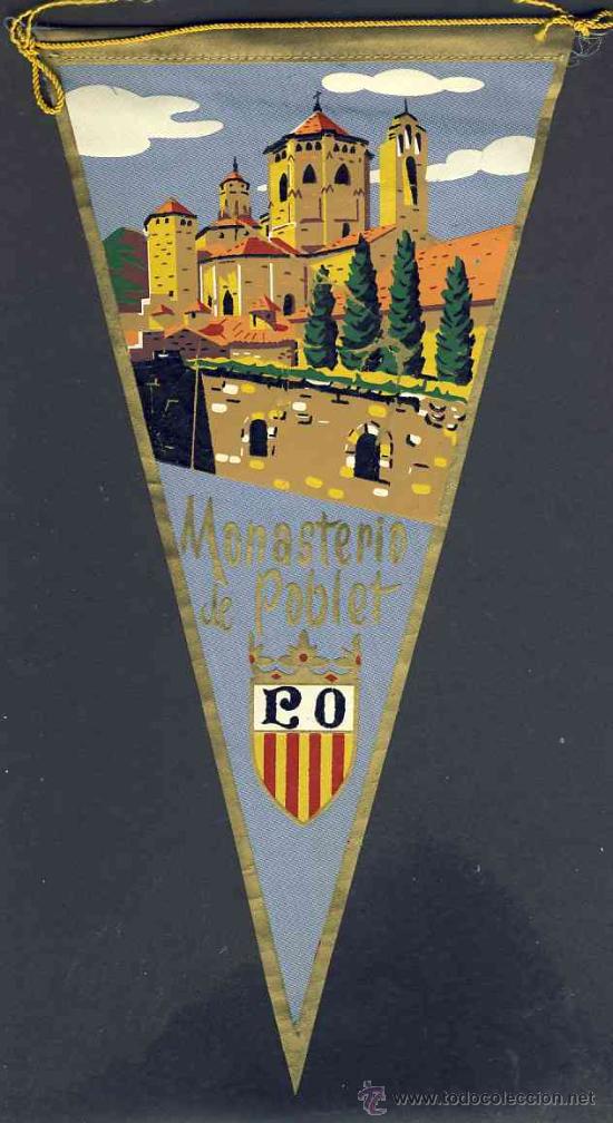Banderines de colecci&oacute;n: Banderin del MONESTIR DE POBLET - Foto 1
