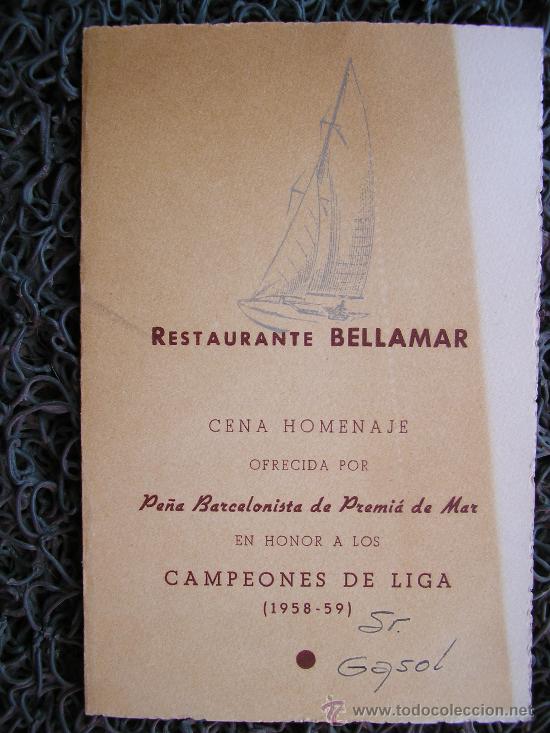 Collection pennants: PE&Ntilde;A BARCELONISTA BAR&Ccedil;A DE PREMIA DE MAR CENA HOMENAJE EN HONOR ALOS CAMPEONES DE LIGA 1958 1959