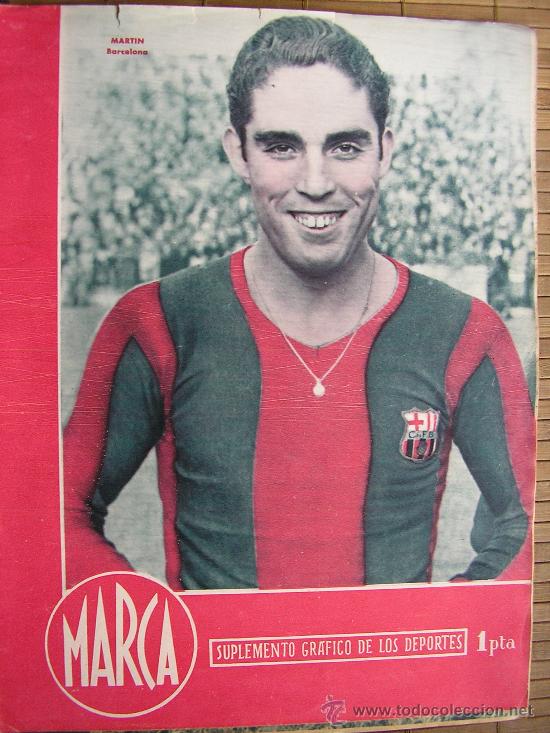 Collection pennants: MARCA 1944 N&ordm; 96 EN PORTADA MARTIN DEL BARCELONA BAR&Ccedil;A
