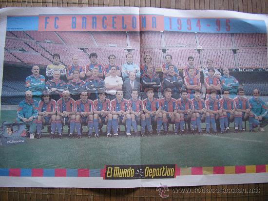 Collection pennants: POSTER BAR&Ccedil;A F.C BARCELONA 1994 95 DEL MUNDO DEPORTIVO