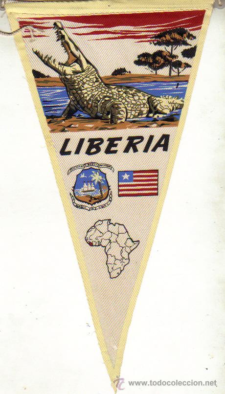 Collection pennants: LIBERIA (COSTA OESTE DE AFRICA) BANDERIN DE TELA