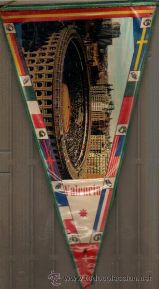 Banderines de colecci&oacute;n: VALENCIA *** BANDERIN PLAZA DE TOROS A&Ntilde;O 60