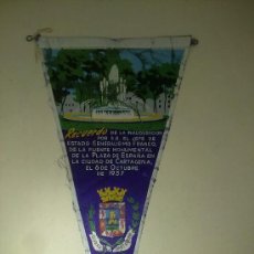 Banderines de colección: BANDERÍN INAGURACION PLAZA ESPAÑA CARTAGENA 1954 FRANCISCO FRANCO