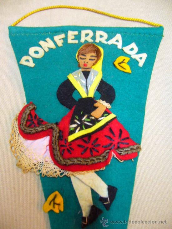 Banderines de colecci&oacute;n: BANDERIN, FIELTRO, 38 X 14 CM, PONFERRADA