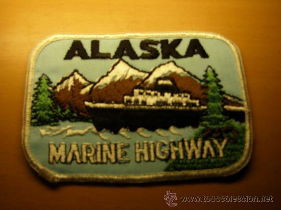 Banderines de colecci&oacute;n: Parche bordado de Alaska. MArine Highway.