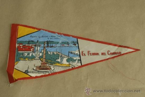 Banderines de colecci&oacute;n: Bander&iacute;n de El Ferrol del Caudillo. - Foto 1