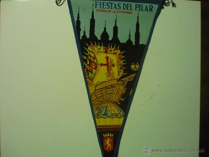 Bandierine di collezione: BANDERIN ZARAGOZA -FIESTAS DEL PILAR -SEMANA DE LA HISPANIDAD