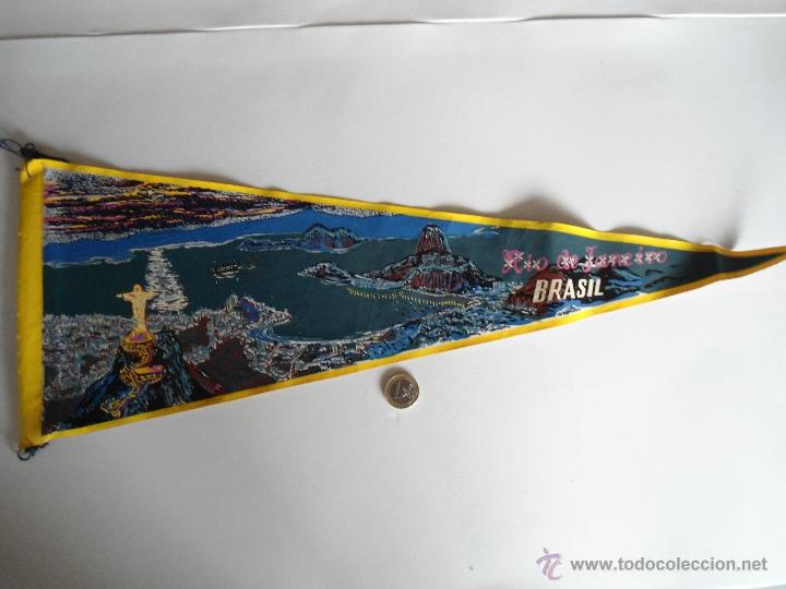 Banderines de colecci&oacute;n: BANDERIN DE SEDA DE BRASIL 53 CM