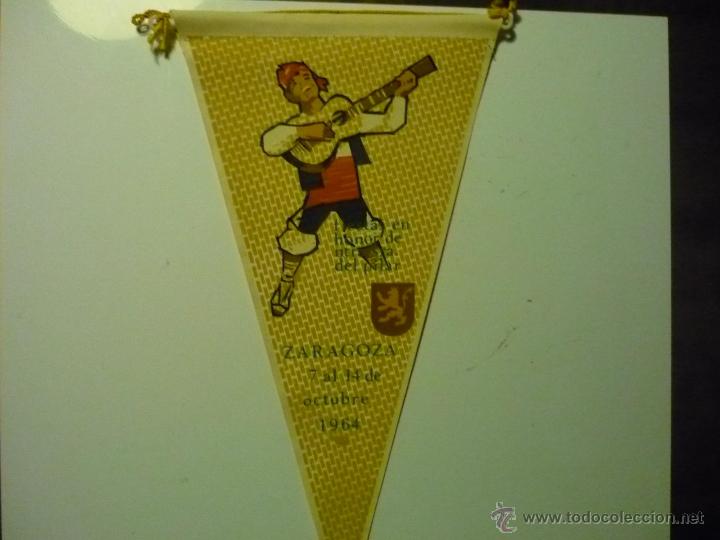 Bandierine di collezione: BANDERIN TELA ZARAGOZA FIESTAS DEL PILAR 1964